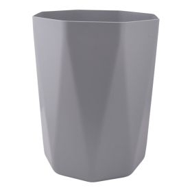 5 Gallon Trash Can, Plastic Office Trash Can, Geometric Silver 4Pack