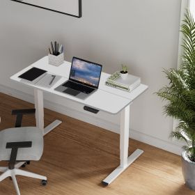 Electric Standing Desk Dual Motor 3 Stages Adjustable Height Desk with Two-Piece Tabletop Home Office Computer Workstation Sit Stand up Desk, 55