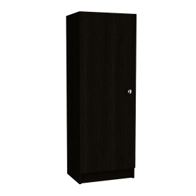 Uluru Kitchen Pantry, Single Door Cabinet, Four Interior Shelves (Color: Black)