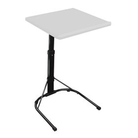 Folding Tray Table Portable Sofa TV Tray Laptop Desk C Side Adjustable Eating Dinner Coffee Table with 3 Adjustable Heights 3 Angles 55lbs Load B (Color: White)