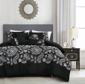 Naarah 7 Pieces Comforter Set (size: Queen)